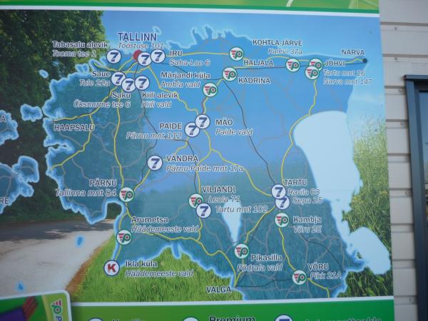 Premium 7 - pumpa Narva mnt 147 mapa čerpacích stanic